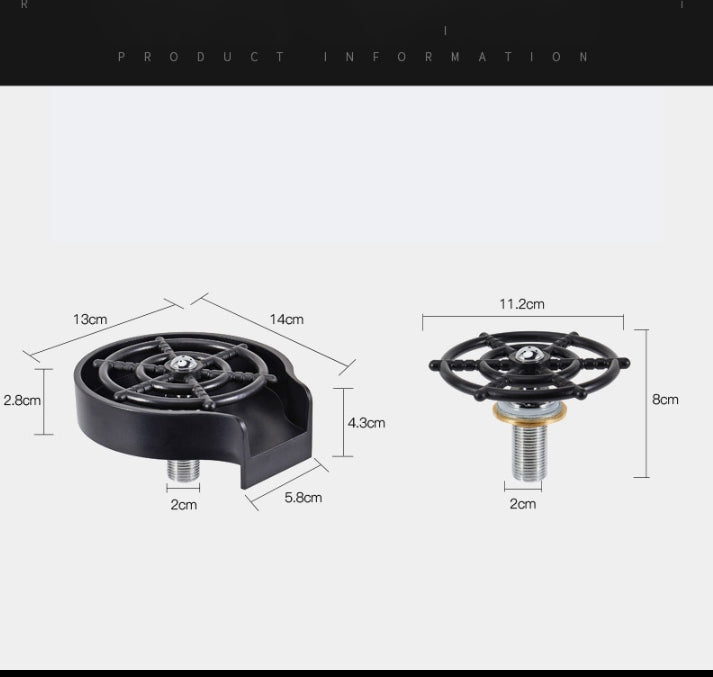 Bar Counter Cup Washer Sink High-pressure Spray Automatic Faucet Coffee Pitcher Wash Cup Tool Kitchen (Copy 2)